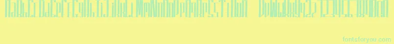SuperfuckedTall Font – Green Fonts on Yellow Background
