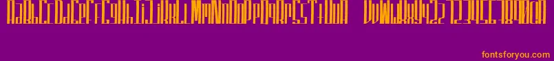 SuperfuckedTall Font – Orange Fonts on Purple Background