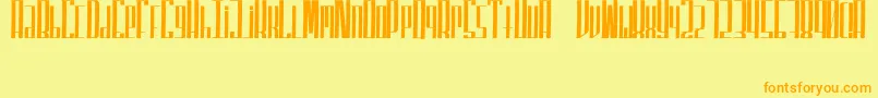 SuperfuckedTall Font – Orange Fonts on Yellow Background