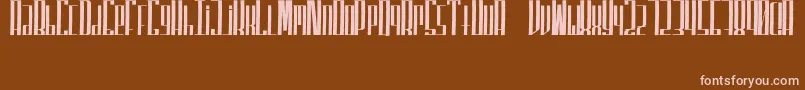 フォントSuperfuckedTall – 茶色の背景にピンクのフォント