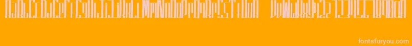 Police SuperfuckedTall – polices roses sur fond orange