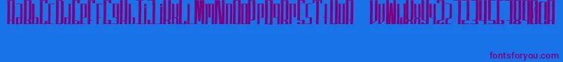SuperfuckedTall Font – Purple Fonts on Blue Background