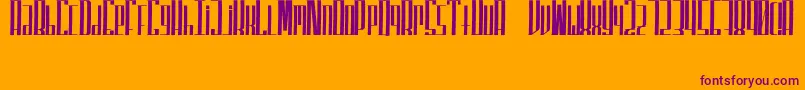 SuperfuckedTall Font – Purple Fonts on Orange Background