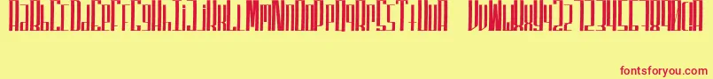 SuperfuckedTall Font – Red Fonts on Yellow Background