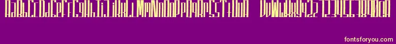 SuperfuckedTall Font – Yellow Fonts on Purple Background