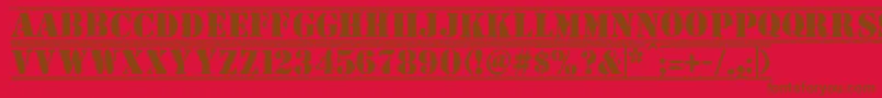 fuente Top Secret – Fuentes Marrones Sobre Fondo Rojo