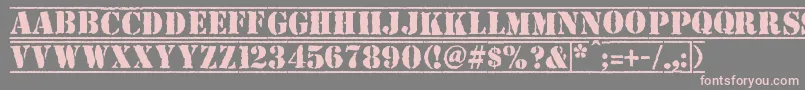 Top Secret-fontti – vaaleanpunaiset fontit harmaalla taustalla