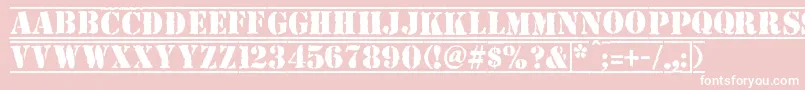 Top Secret Font – White Fonts on Pink Background