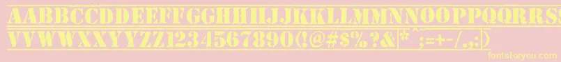 Top Secret Font – Yellow Fonts on Pink Background