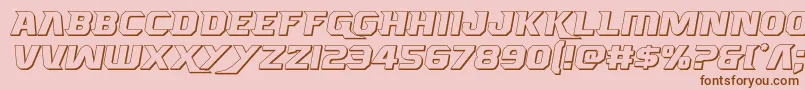 Borgsquad3D Font – Brown Fonts on Pink Background