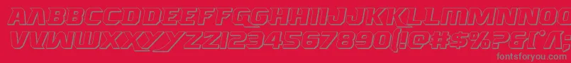 Borgsquad3D Font – Gray Fonts on Red Background