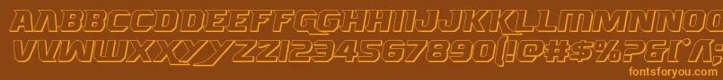 Borgsquad3D Font – Orange Fonts on Brown Background