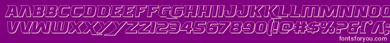 Borgsquad3D Font – Pink Fonts on Purple Background