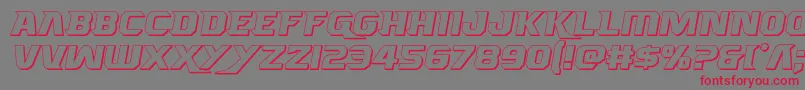 Borgsquad3D Font – Red Fonts on Gray Background