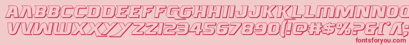 Borgsquad3D Font – Red Fonts on Pink Background