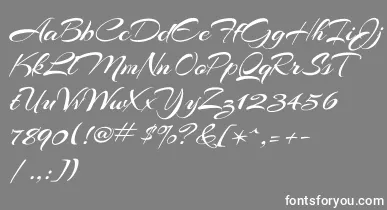 ArizoniaRegular font – White Fonts On Gray Background
