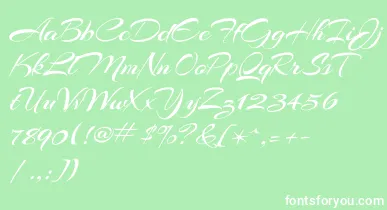ArizoniaRegular font – White Fonts On Green Background
