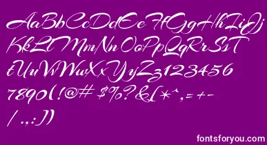 ArizoniaRegular font – White Fonts On Purple Background