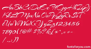ArizoniaRegular font – White Fonts On Red Background