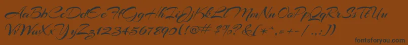 ArizoniaRegular Font – Black Fonts on Brown Background