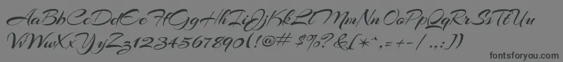 ArizoniaRegular Font – Black Fonts on Gray Background