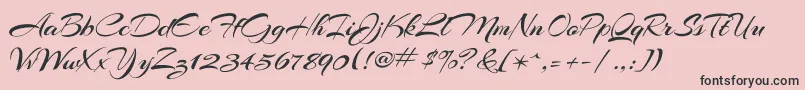 ArizoniaRegular Font – Black Fonts on Pink Background