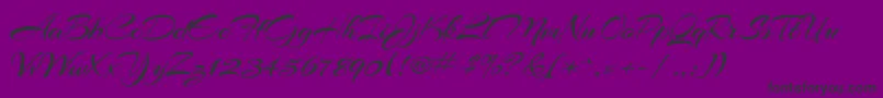 ArizoniaRegular Font – Black Fonts on Purple Background