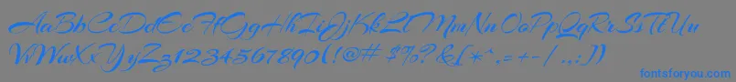 ArizoniaRegular Font – Blue Fonts on Gray Background