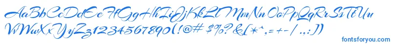 ArizoniaRegular Font – Blue Fonts on White Background