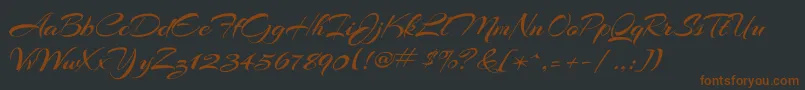 ArizoniaRegular Font – Brown Fonts on Black Background