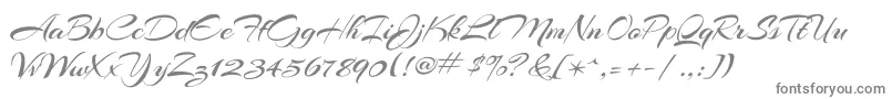 ArizoniaRegular Font – Gray Fonts on White Background
