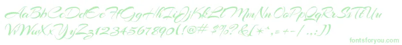 ArizoniaRegular Font – Green Fonts on White Background