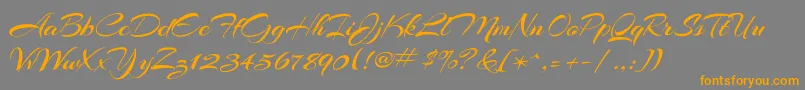 ArizoniaRegular Font – Orange Fonts on Gray Background