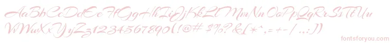 ArizoniaRegular Font – Pink Fonts on White Background