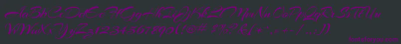 Шрифт ArizoniaRegular – фиолетовые шрифты на чёрном фоне