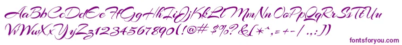 ArizoniaRegular-fontti – violetit fontit valkoisella taustalla