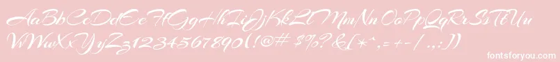 ArizoniaRegular Font – White Fonts on Pink Background
