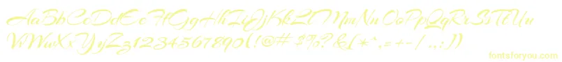 ArizoniaRegular Font – Yellow Fonts on White Background