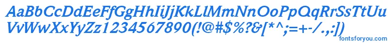 ItcWeidemannLtBoldItalic Font – Blue Fonts on White Background