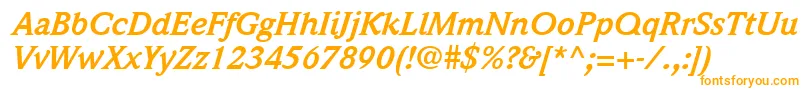 ItcWeidemannLtBoldItalic Font – Orange Fonts on White Background