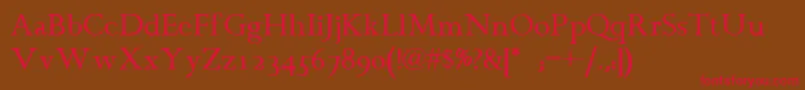 Chanticleer Font – Red Fonts on Brown Background