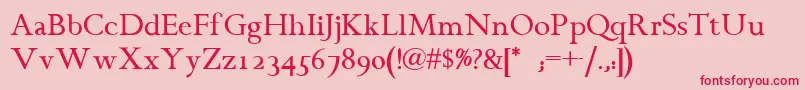 Chanticleer Font – Red Fonts on Pink Background
