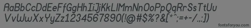 MockupItalic Font – Black Fonts on Gray Background