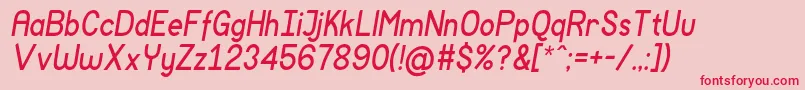 fuente MockupItalic – Fuentes Rojas Sobre Fondo Rosa