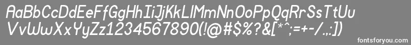 MockupItalic Font – White Fonts on Gray Background
