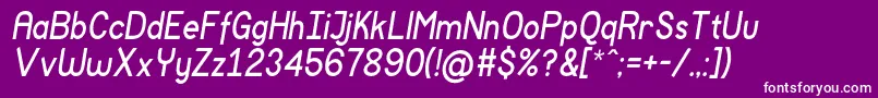 MockupItalic Font – White Fonts on Purple Background