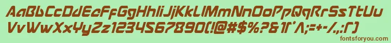 Usangelcondital Font – Brown Fonts on Green Background