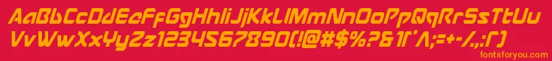 Usangelcondital Font – Orange Fonts on Red Background
