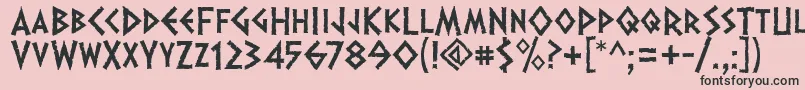 Dalek ffy Font – Black Fonts on Pink Background