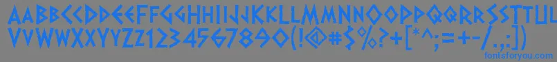 Dalek ffy-Schriftart – Blaue Schriften auf grauem Hintergrund